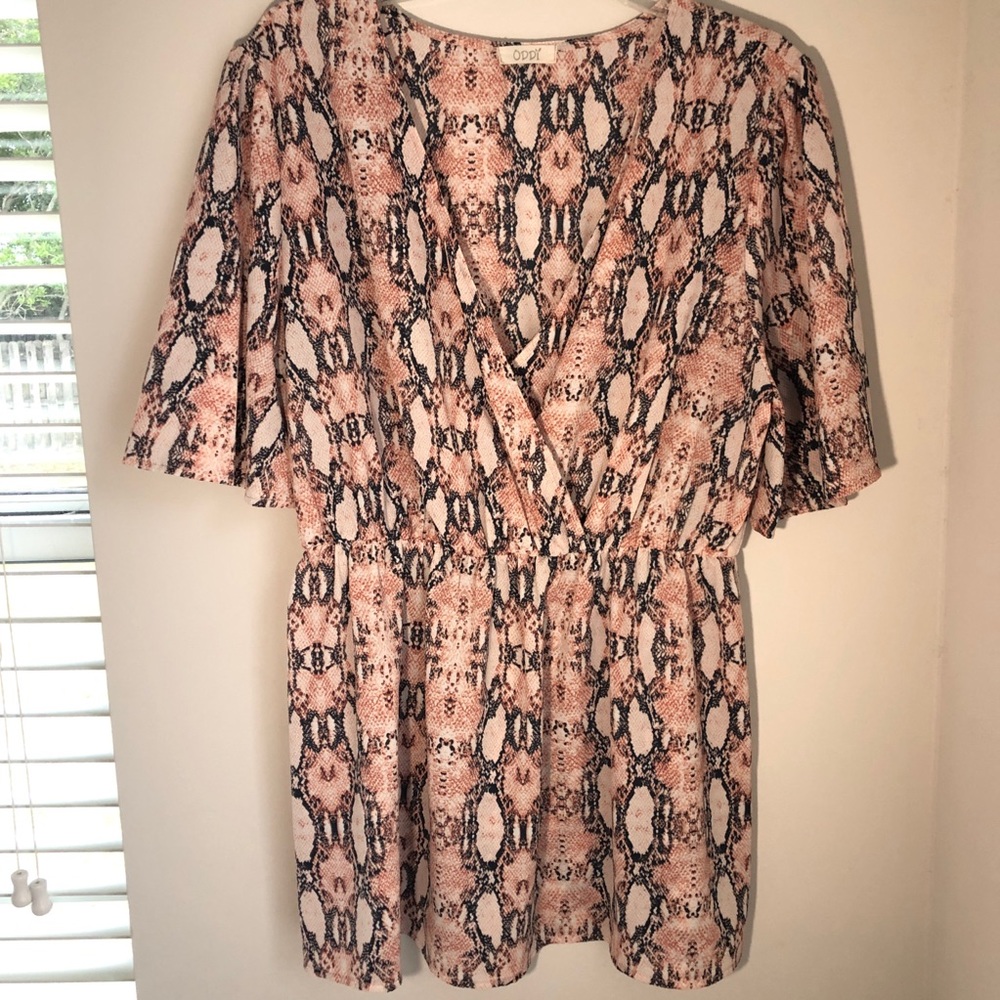 ODDY Short Sleeve Faux Wrap Top, 2XL